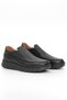Genuine Leather Laceless Casual Black Men's Shoes - Flex036004 - 2
