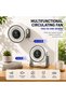 KALAMAN Desk Fan, 4000mAh Quiet Table Fan with Turbo Airflow, 6-Gear Speed Digital Display & 30° Adjustable Tilt, Rechargeable Battery Portable Fan for Home, Office, Travel (White K4) - 2