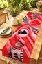 Parisian Red Cat Patterned Runner / Tablecloth / Placemat