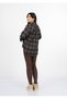 Women's Winter Coffee Livia Sequin Stone Printed Plaid Pattern Lumberjack Shirt 3034 - 4