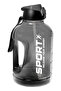 2.5 Liter Gray Colored Water Bottle with Handle and Straw (Sport Patterned) - 5