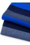 Retro Striped Oversize Knitwear Scarf Unisex Saks Blue - 8