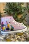 Girl's Linen Hunters Patterned Side Zipper Sneaker Shoes