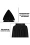 130cm Velvet Hooded Cloak for Teenagers and Adults, Party Cape for Witch Vampire Cosplay, Unisex Hooded Cape Cosplay Costume, for Women Men (Black) - 4