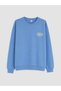 Peak New Season Blue Printed Boys' Thick Sweatshirt