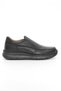 Genuine Leather Laceless Casual Black Men's Shoes - Flex036004