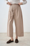 Women's Side Zipper Wide Leg Pants Stone - 4