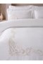 Perla Embroidered Cotton Satin Double Duvet Cover Set - 2