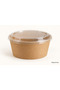 1100 Cc Kraft Cardboard Lid Salad Rice Bowl Container 50 Pieces