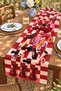 Red Chess Patterned Runner / Tablecloth / Placemat - 3