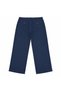 Men's Linen Wide Leg Mid Rise Authentic Fit Pants, Navy - 3