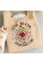 Everything's Fine Printed Cotton 3 Thread Threaded Crew Neck Oversize Sweatshirt