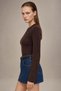 Women's Long Sleeve Crew Neck Basic Blouse - 2