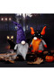 Halloween Rudolph Faceless Gnome Doll with Bat Wings & Purple Polka Dot Knit Hat, Nordic Dwarf Figurine, Table Window Entryway Decor, Spooky Cute Halloween Home Ornament - 3