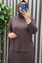Women's Clothing Plus Size Five-Stripe Stone Mevlana Skirt Double Set - 4