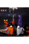 Halloween Rudolph Faceless Gnome Doll with Bat Wings & Purple Polka Dot Knit Hat, Nordic Dwarf Figurine, Table Window Entryway Decor, Spooky Cute Halloween Home Ornament - 4
