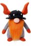 Halloween Rudolph Faceless Gnome Doll with Bat Wings & Purple Polka Dot Knit Hat, Nordic Dwarf Figurine, Table Window Entryway Decor, Spooky Cute Halloween Home Ornament