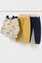 Boy's 1-4 Years Old Triple Tracksuit Set Cream - 3