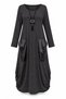 Wool Voile Design Shalwar Skirt Dress Anthracite - 4