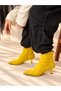 Vienna Yellow Suede Pointed Toe 5 cm Thin Heel Women's Boots Botti̇e - 2