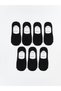 Nevavm Farkıyla Lcw Accessories Black Plain 7-Piece Pack Men's Ballerina Socks