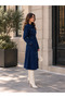 Women's Denim Dress Long Sleeves with Buttons (Wiht Belt) - 2