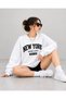 New York Empire State Printed Women's Oversize Three-Thread Soft Textured Sweatshirt - 2