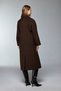 Double-Breasted Collar Pocket Detailed Cashmere Brown Coat 13300 - 3