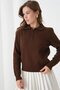 Women's Ribbed Polo Collar Sweater with Zipper Detail, Soft Textured 12356