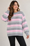 Women's Knitwear Sweater with Stripe Detail