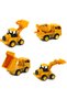Truck, Excavator, Dozer, Concrete Mixer, 4-Piece Toy Car Construction Site Set - 3