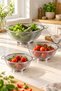 Riva 3-Piece Steel Strainer Set – Double-Handled, Footed Fine Wire Mesh Kitchen Strainer, 20 / 22 / 24 cm - 4