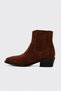 Genuine Leather 275Sza2027-23 Tan Suede Women's Thick Heeled Boots - 2