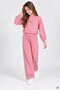 Pink Girls' Wide-Leg Sweatpants Set with Embroidered Side Details 24970 - 3