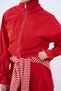 Women's Skirt with Stripe Detail, Adjustable Waist, Zippered Parachute Suit, Red - 6