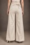 Straight-Cut Linen Trousers with Side Scarf Detail - 4