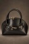 Oval Shape Women's Handbag with Belt Detail
