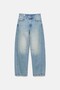 Yan dikişli barrel fit jean - 5