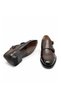 Genuine Leather Double Buckle Men's Shoes 165 Brown - 7