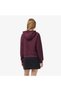 Women's Burgundy Hooded Sweatshirt - 2
