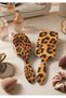 2-Pack Stylish Leopard Coated Scalp Massage Comb Cushioned Hair Brush 21.7X7 cm