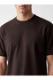 Peak New Season Brown Crew Neck Men's T-Shirt - 3