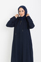 Nihan Yıldız Fabric Ferace Navy Blue 9096 - 5