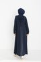 Nihan Yıldız Fabric Ferace Navy Blue 9096 - 4