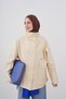 Women's Snap Pocket Detailed Short Trench Coat Cream