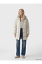 Nevavm with Difference Xside Beige Hooded Women's Puffer Coat - 2