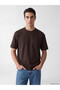 Peak New Season Brown Crew Neck Men's T-Shirt