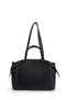 Leather Sole Women's Shoulder Bag with Makeup Bag and Side Belt Detail