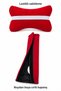 Fiat Embroidered Red Fleece Car Neck Pillow and Seat Belt Pad Set of 4 – 2 Pillows + 2 Pads - 6