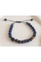 Men's Bracelet with Tiger's Eye and Lapis Natural Stone - 4